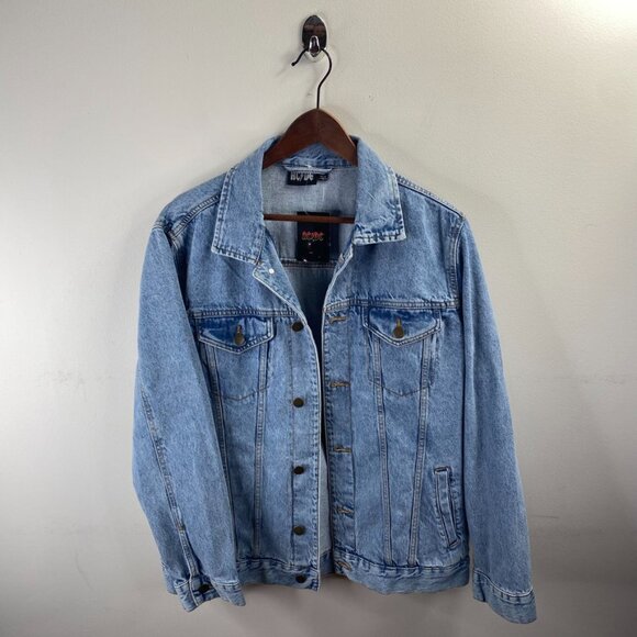 AC/DC Denim Jacket Back Tie Dye Detail - Picture 2 of 8